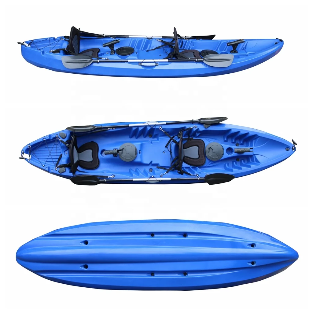 Vicking New Design 12ft 3 Person Family Kayak Fishing Touring Canoe /Kayak Hard Plastic Durable Kayak