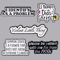 Inspirational Spanish Sayings Enamel Pin Funny Quotes Brooch Pines Lapel Pins Badge Clothing Accessories Fashion Jewelry Gifts