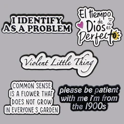 Inspirational Spanish Sayings Enamel Pin Funny Quotes Brooch Pines Lapel Pins Badge Clothing Accessories Fashion Jewelry Gifts