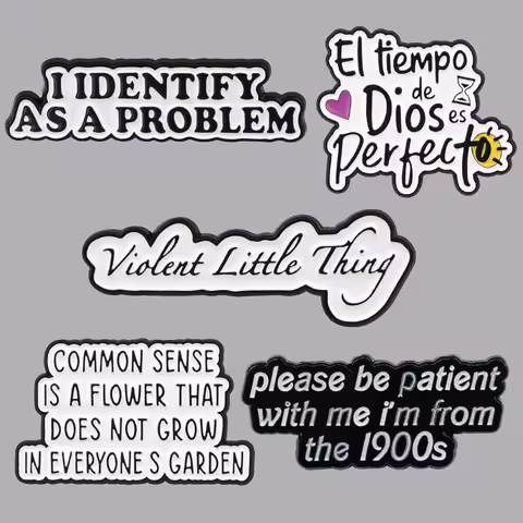 Inspirational Spanish Sayings Enamel Pin Funny Quotes Brooch Pines Lapel Pins Badge Clothing Accessories Fashion Jewelry Gifts