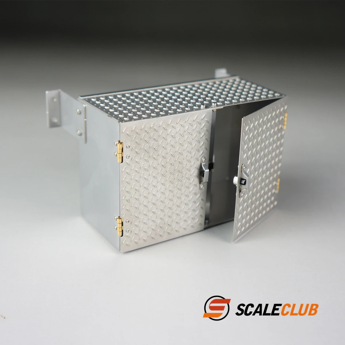 Scaleclub Modell 1/14 Traktorkopf Schlammton Auto mit Metallgürtel Anti-Rutsch-Muster 90 mm Werkzeugkasten für Tamiya Lesu Rc Truck