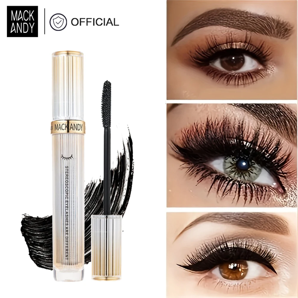 MACKANDY Waterdichte 3D Verlenging Mascara Zwarte Wimperverlenging Wimpers Borstel Langdurige Zijde Mascara Cosmetica Gift