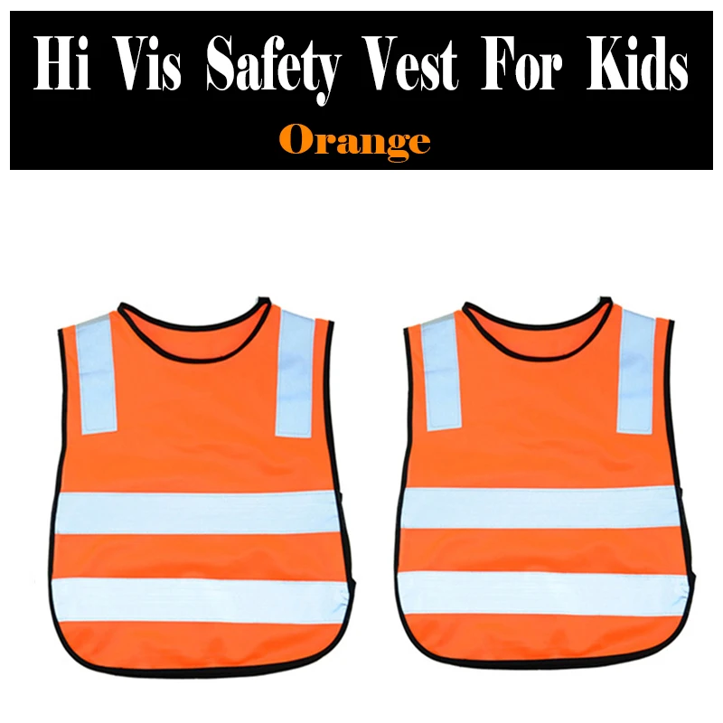 A Carton of 100 PCS Pupil Child Kids Reflective Safety Traffic Vest Cycling Running Jogging Vest Waistcoat for Kid