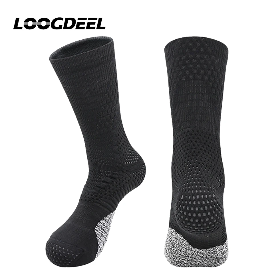 

Loogdeel Men's Basketball Socks Non-slip Sweat-absorbing Breathable Sports Socks Professional American Crew Elite Sole Socks