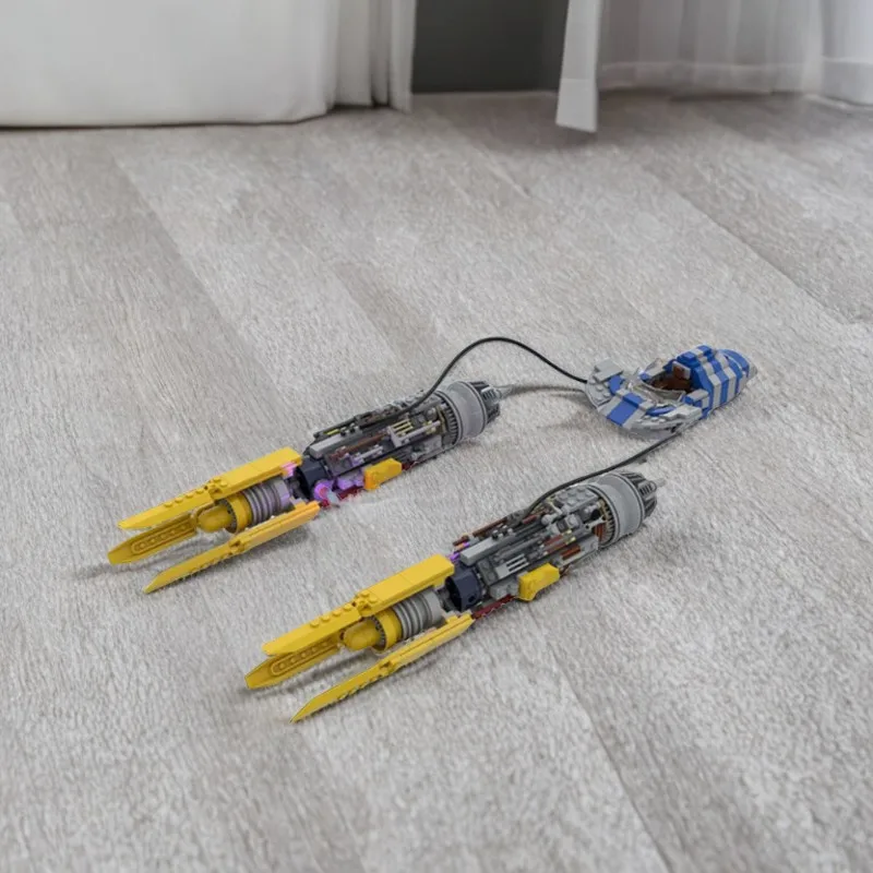 

MOC Starbat Anakin's Podracer – 568-компонентная модель гонщика на заказ, строительные блоки для образования и дня рождения, игрушки «сделай сам», подарок