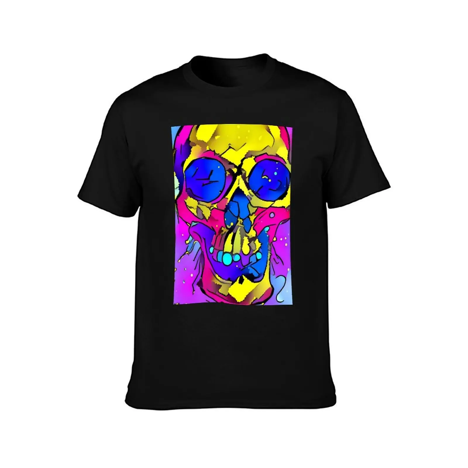 Skull's Givin' Me Serious Pan Vibes T-Shirt Casual Holiday Short Sleeve Tee T-Shirt