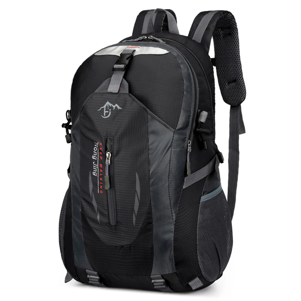 Mochila de poliéster trekking Saco de pesca respirável, grande capacidade, resistente ao desgaste, armazenamento em camadas, leve para viagens de escritório