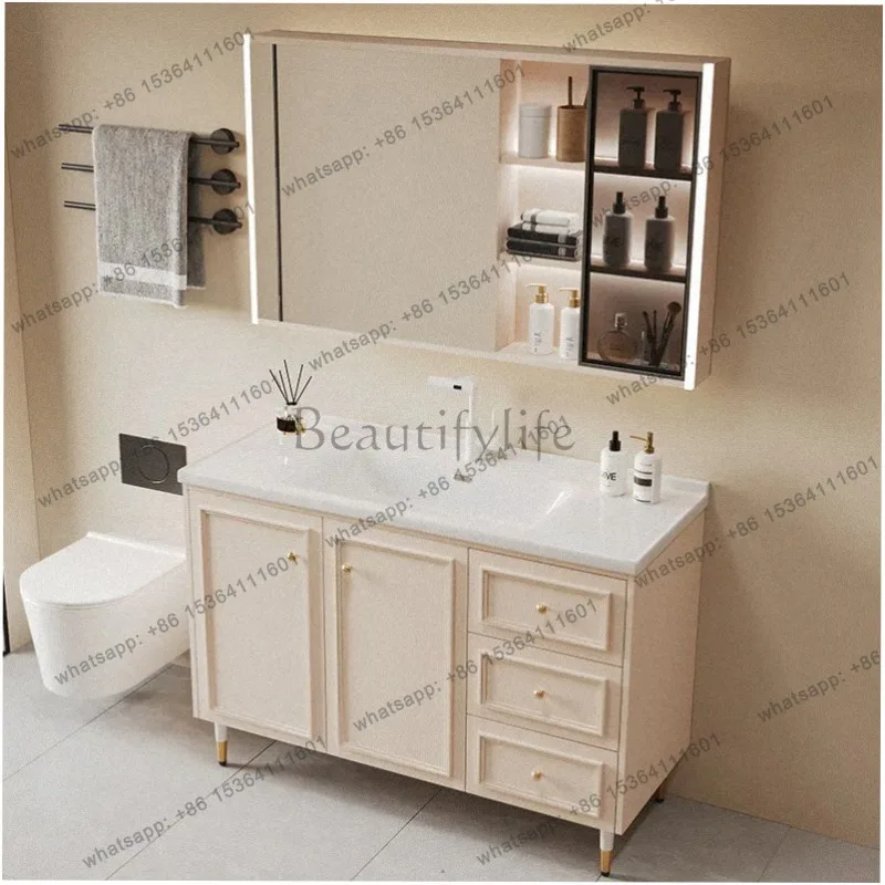 YJ Luxury Partitions Bathroom Cabinet Perfume Makeup Decorations Skincare Cupboard Modern Storage Archivadores Trendy Furniture