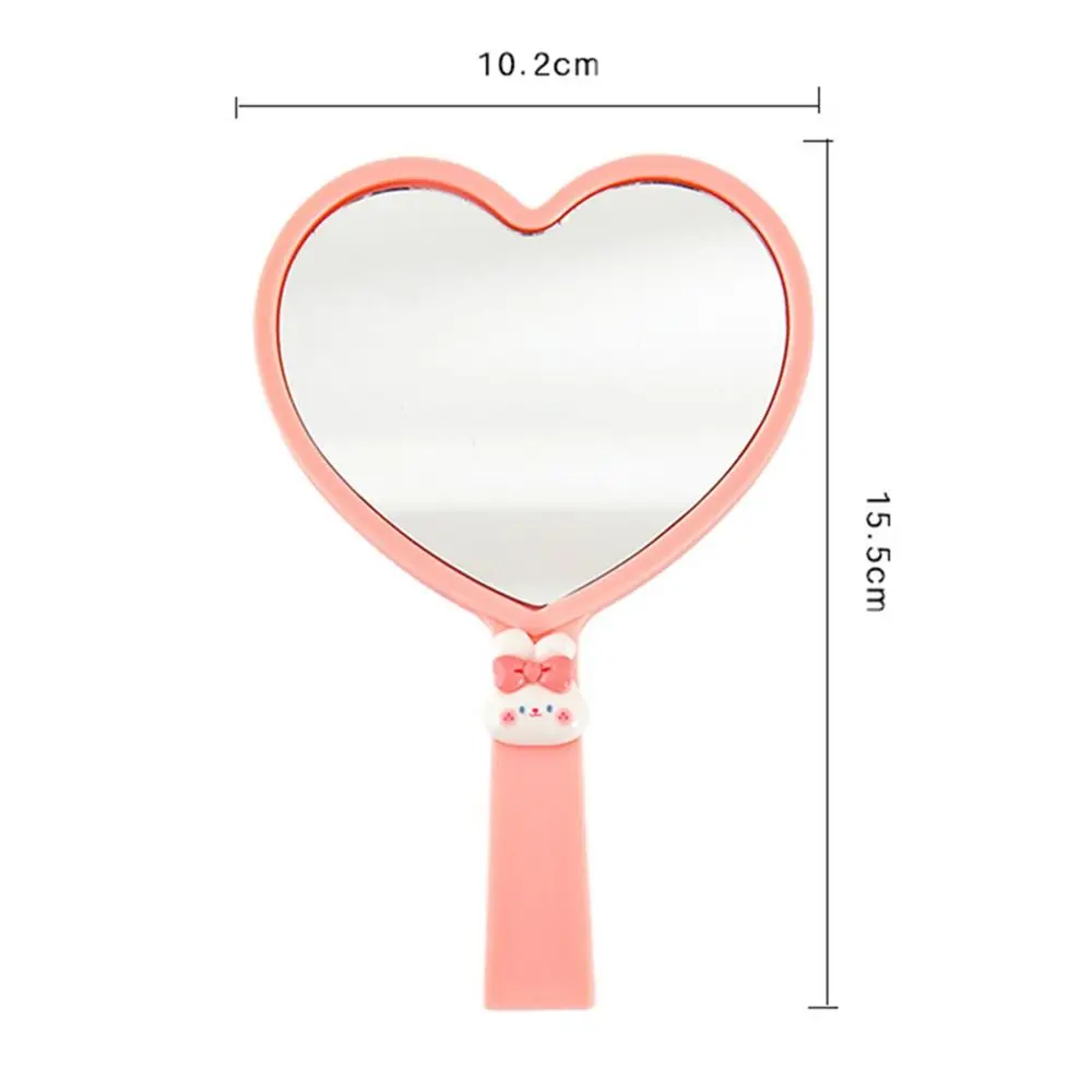 Mini Cute Love Hand Makeup Mirror para mulheres, Espelho de vaidade em forma de coração, Espelhos compactos portáteis, Plástico, Doce, Desenhos animados