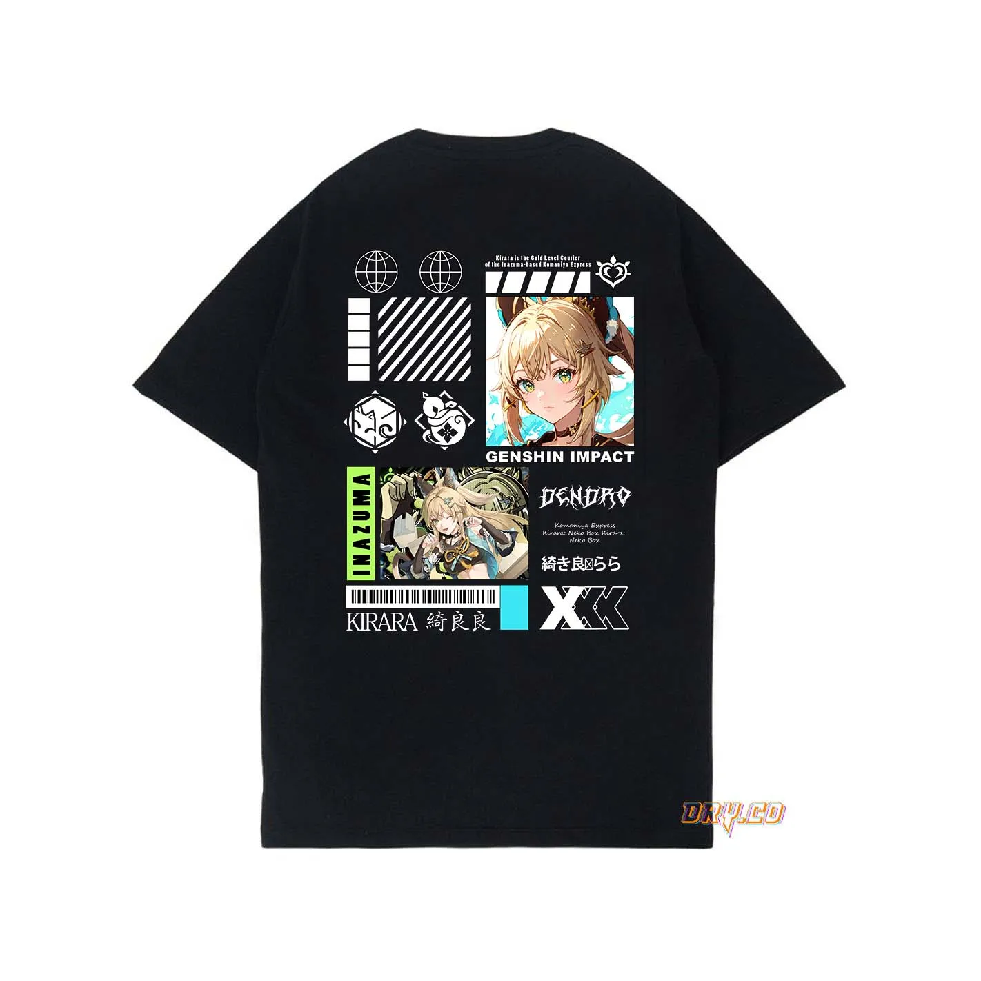 KIRARA TEE/KAOS GAME GENSHIN IMPACT (INAZUMA)/UNISEX PRIA WANITA/DRYCO