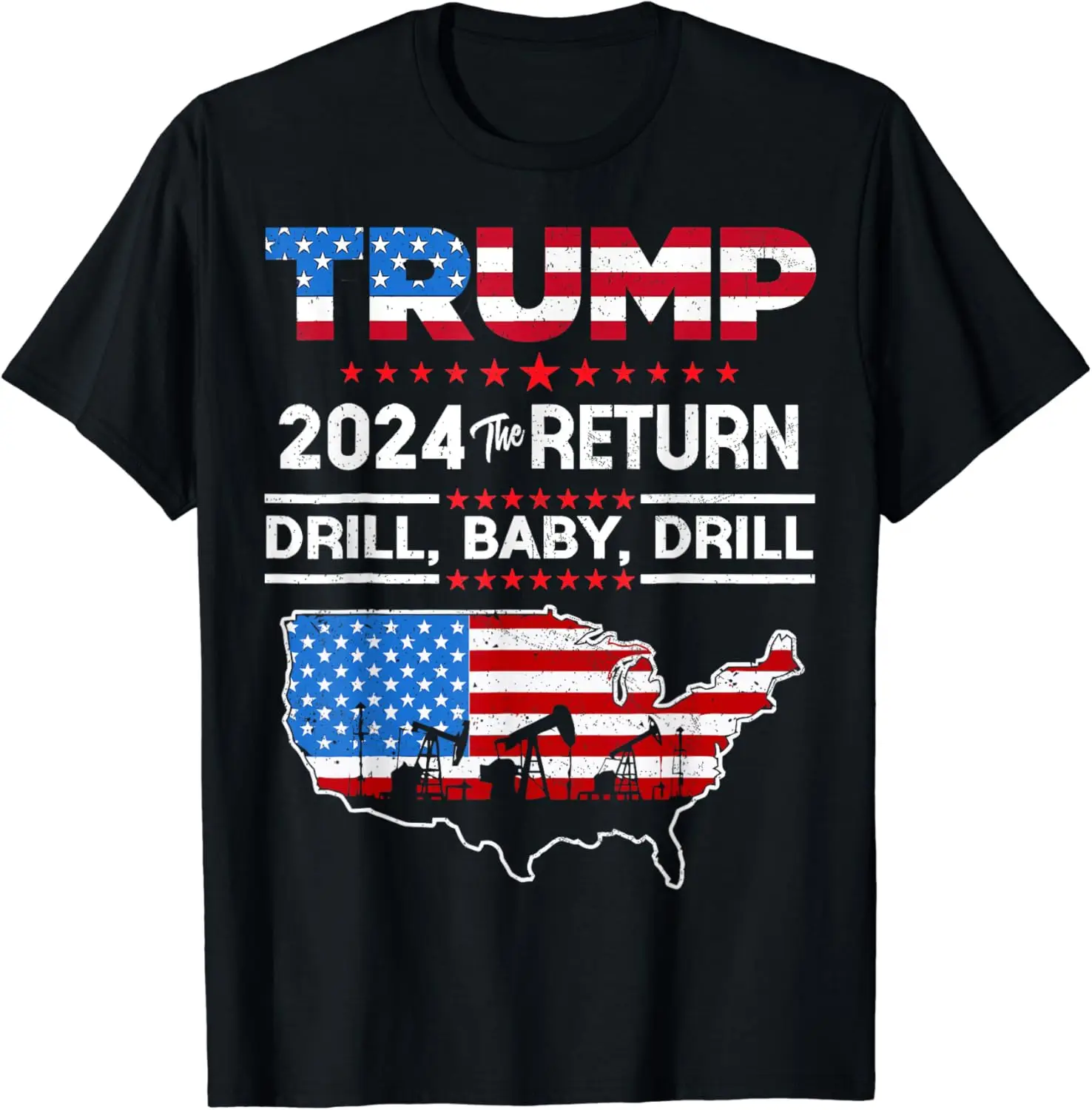 

Футболка Trump 2024 Drill Baby Drill с флагом США, Республиканская футболка 4 июля, удобная для отдыха и отдыха
