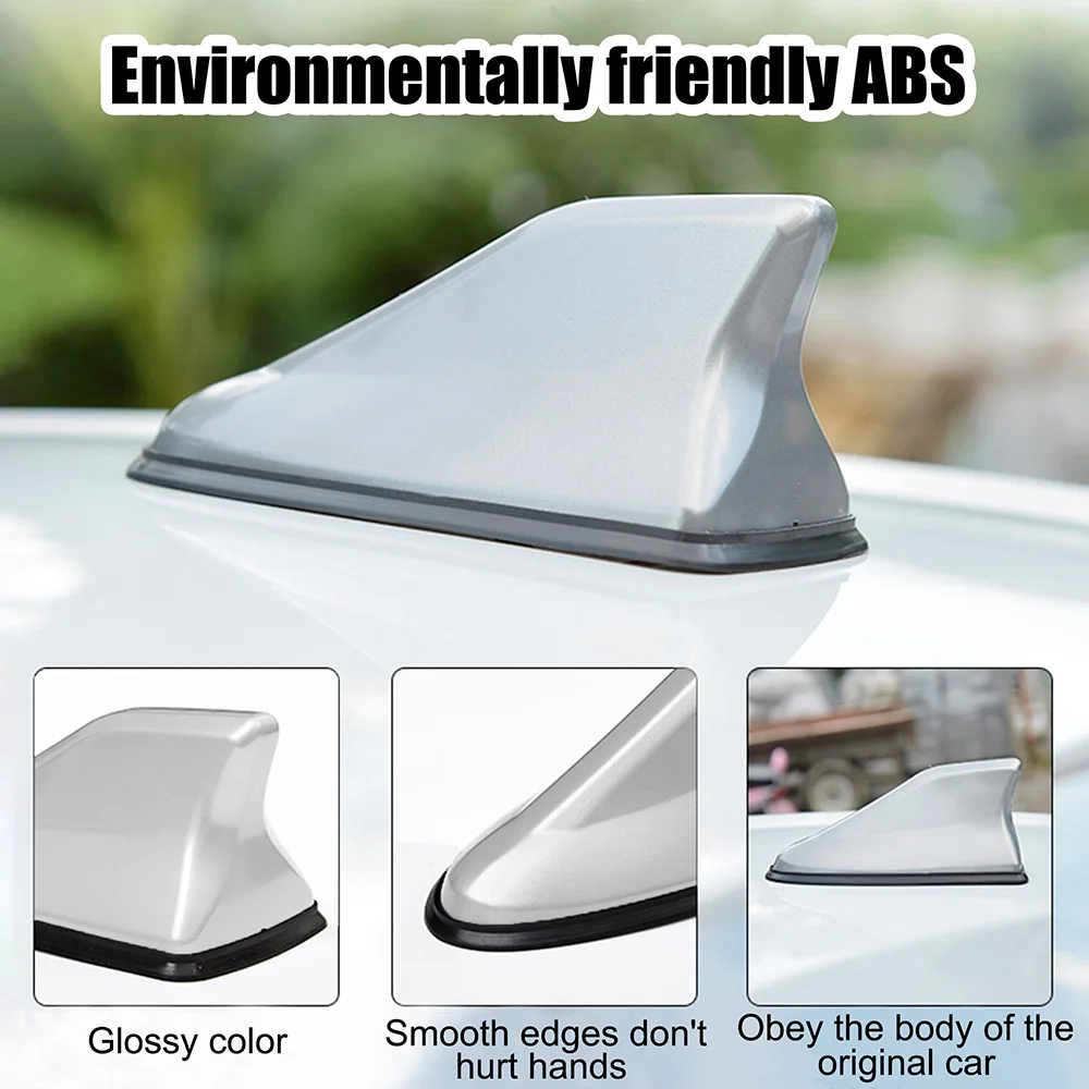 Car Shark Fin Antenna Exterior Roof Decoration Amplifier Radio Aerials AM FM Signal Self Adhesive Car Shark Fin Antenna