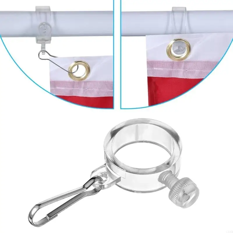 Flag Rotators Clips Reduces Friction Regulable for Home Garden Display C5AD