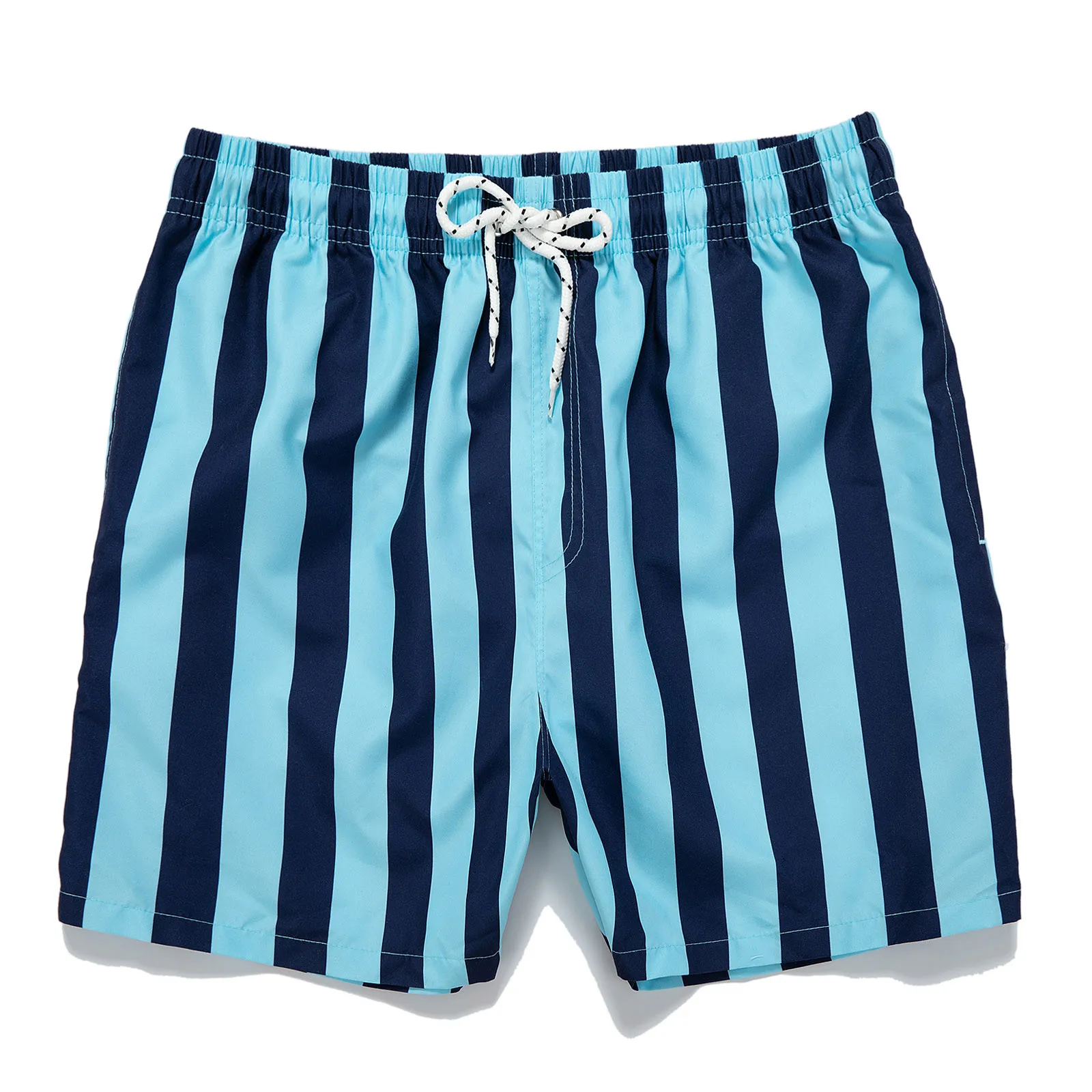 Summer Cotton Candy Color Striped Beach Shorts
