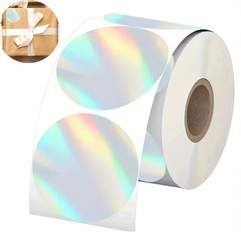 200 Stück 5,08 cm Metallisch Silberne Runde Punkt-Aufkleber Reflektierende Versiegelungsetiketten für Inventarorganisation Ziel-Aufkleber – Detail 2