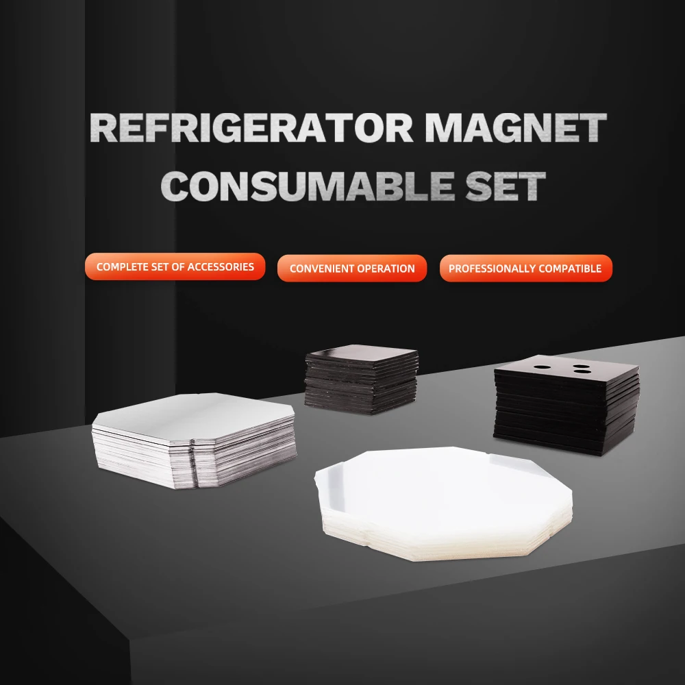 

Hot sale home DIY 1000sets 50*50mm Square Photo Fridge Magnet Materials