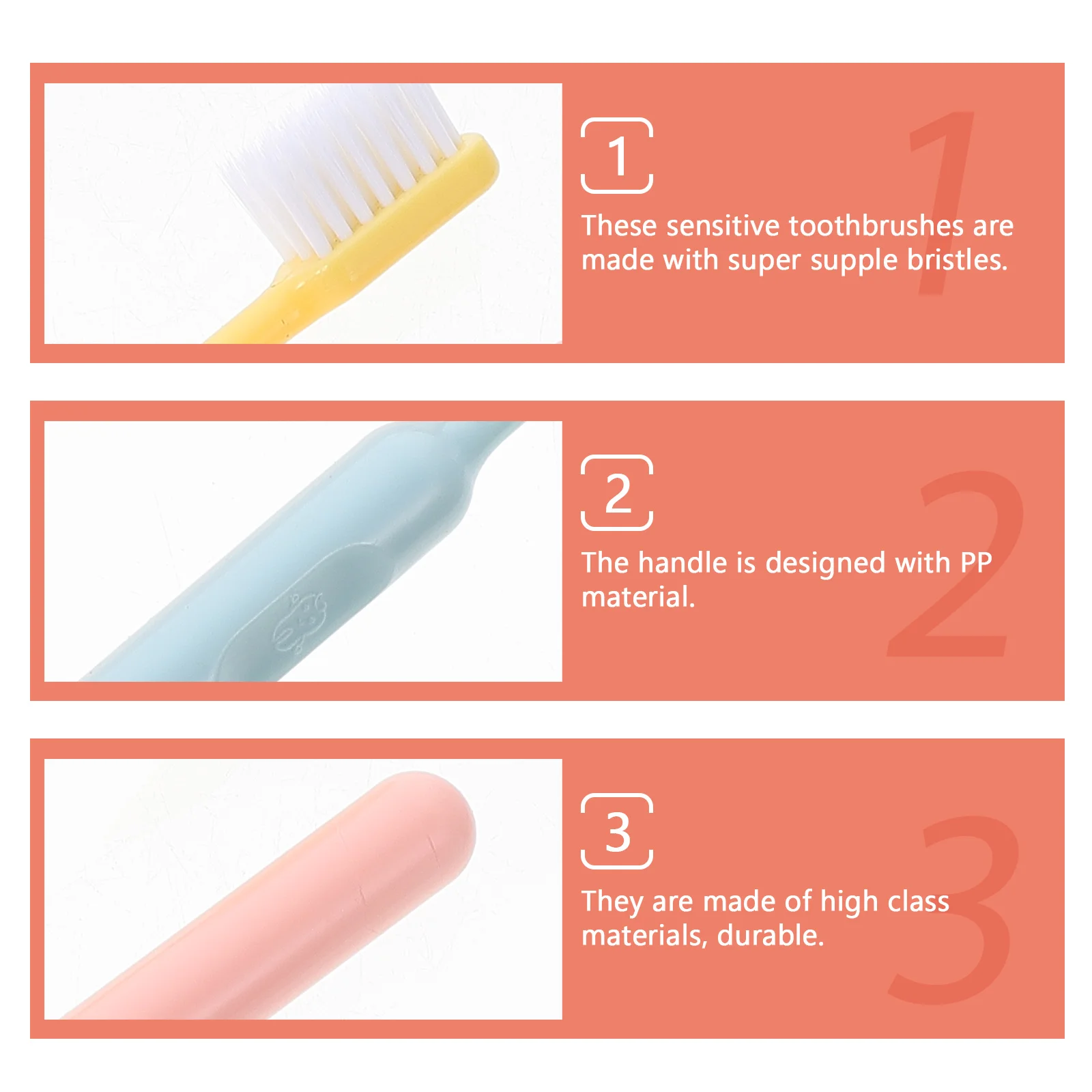 6 Pcs Cleaning Brush Soft Toothbrush Lovers Travel Adult Home Pp Supple Bristle