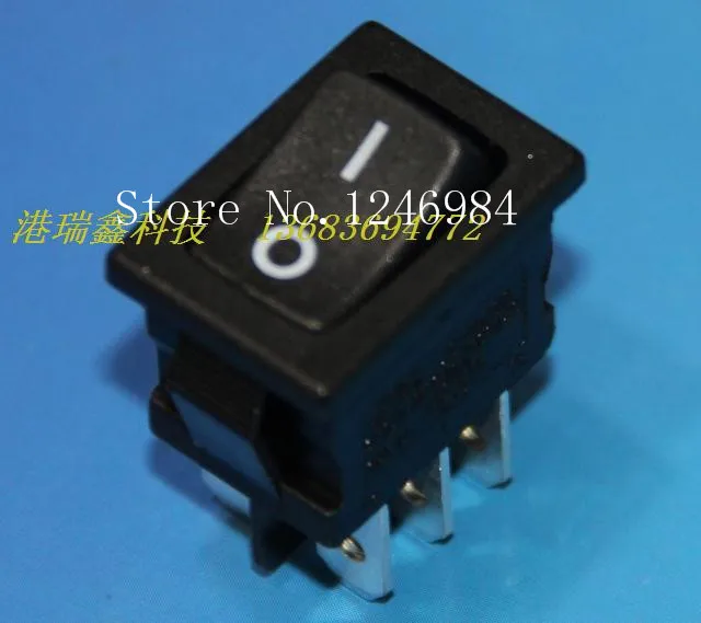 [SA]Power switch JEC Rocker black boat six foot two tranches switching toggle JS-606Q-B2--50pcs/lot