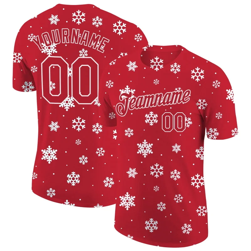 Dropshipping CUSTOM Name CHRISTMAS T Shirts 3D Print Tshirt For Men Women Short Sleeve PERFORMANCE T-SHIRT Sport Jersey image 6