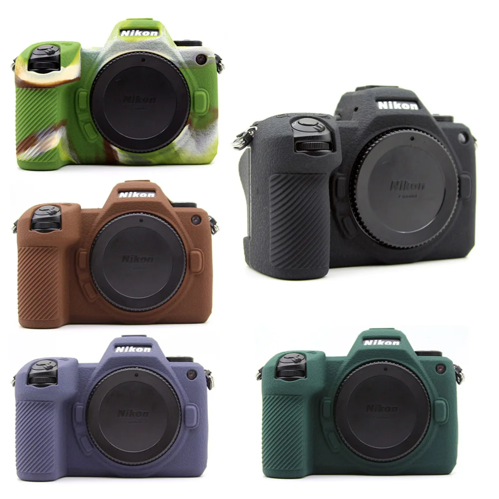 Z6III Litchi Pattern Soft Silicone Armor Camera Body Case for Nikon Z6III Z63 Protective Rubber Cover