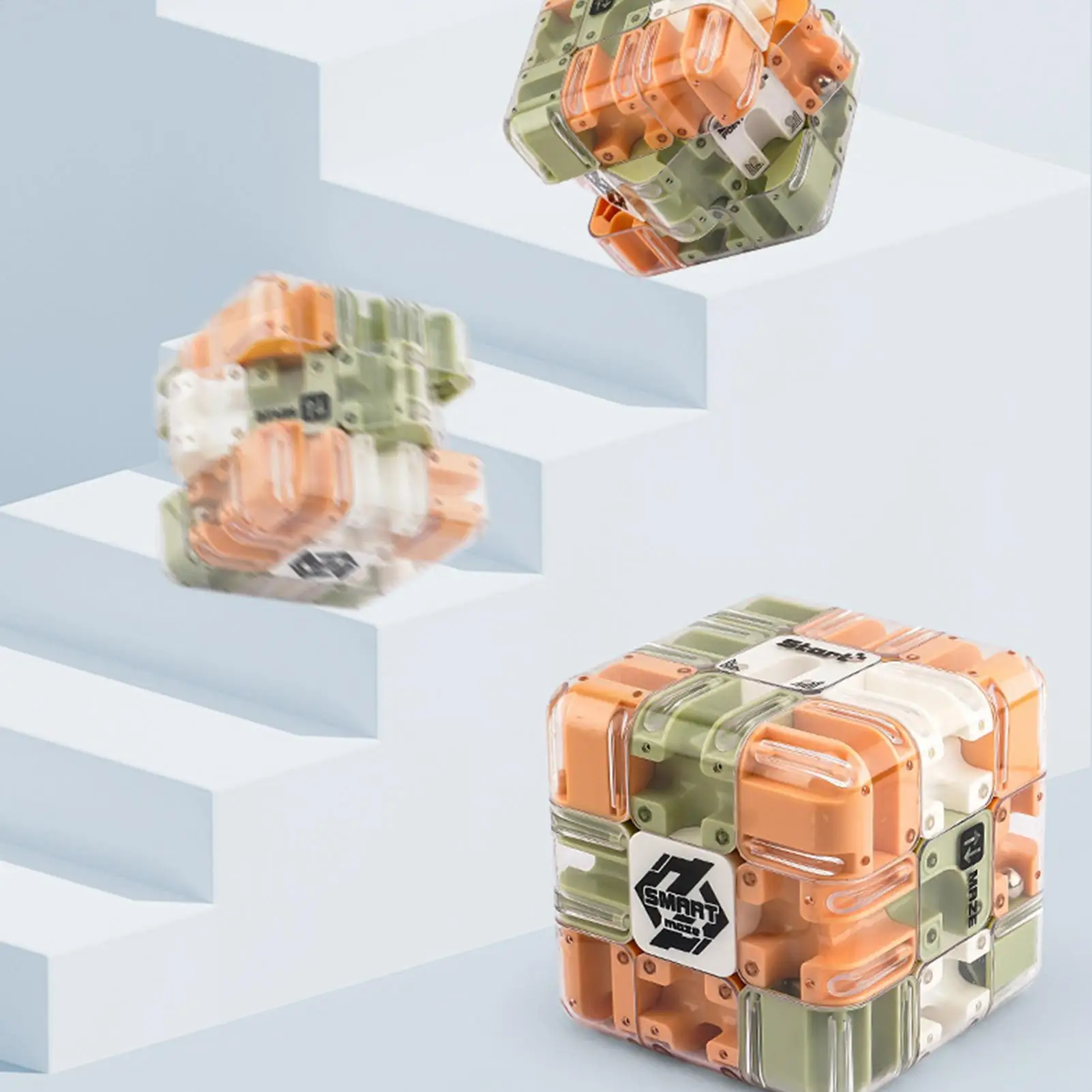 كرة المتاهة ثلاثية الأبعاد لغز كبير دعابة الدماغ التفكير المنطقي كرة مكعب المتاهة للبالغين المراهقين أطفال بنين بنات عطلة السفر المنزلية #4