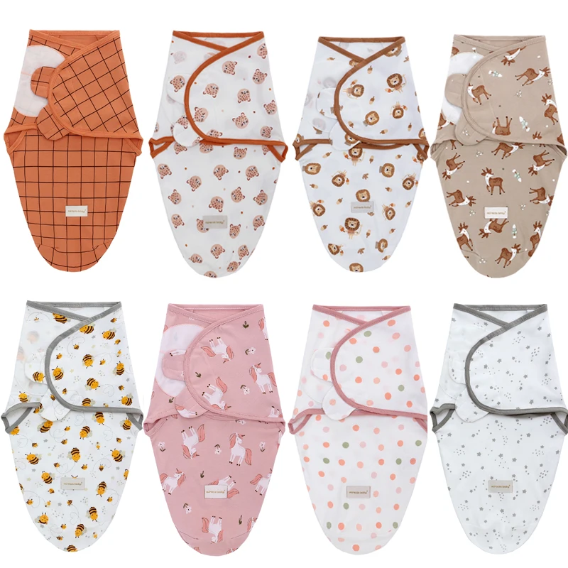 baby sleeping bag newborn envelope cocoon wrap swaddle soft 100% cotton 0-6 months sleep blanket