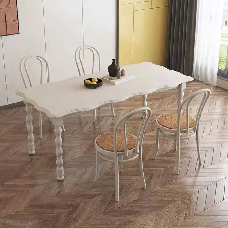 Dining Table Complete Mobile Waterproof Wooden Dining Table