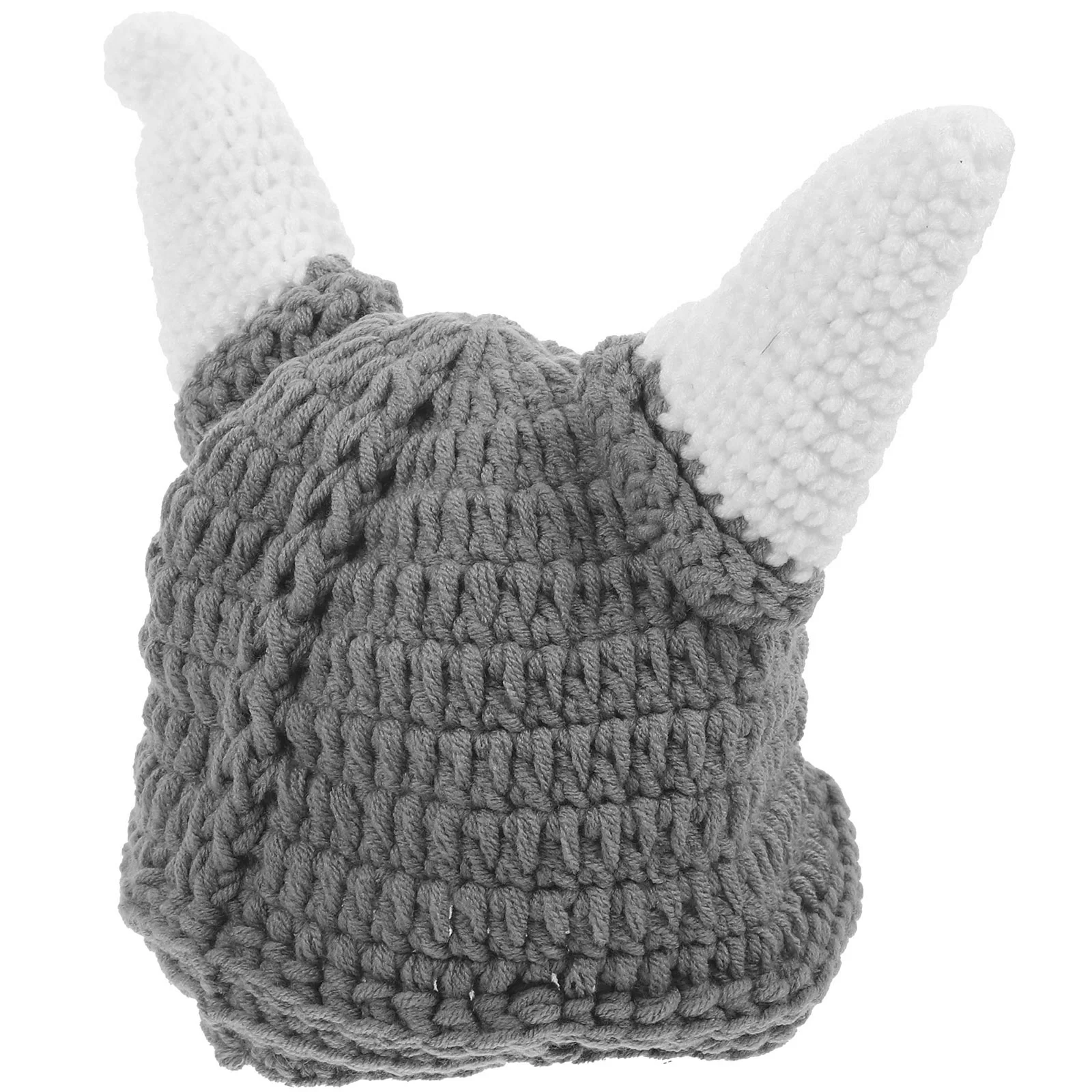 

Lovely Baby OX Horn Hat Autumn Winter Kids Hats Warm Wool Crochet Beanie Hat for Baby Infant Grey hat for kids