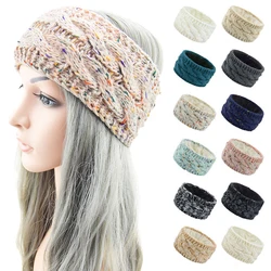 Wide Knitting Woolen Headband Winter Warm Ear Women Thicken Turban Hair Accessories Girl Hair Band Headwraps Ear Warmer 2022