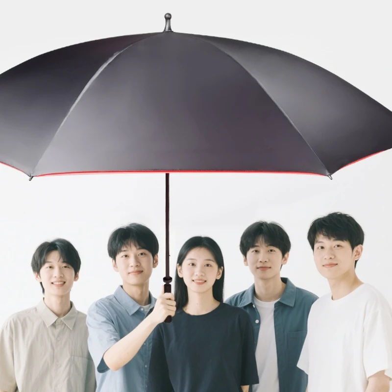 Paraguas de Lluvia Extra Grande, Resistente al Viento, de Doble Capa, con Mango Recto, para Negocios, 185 cm de Diámetro, para 5 Personas, Regalo Promocional