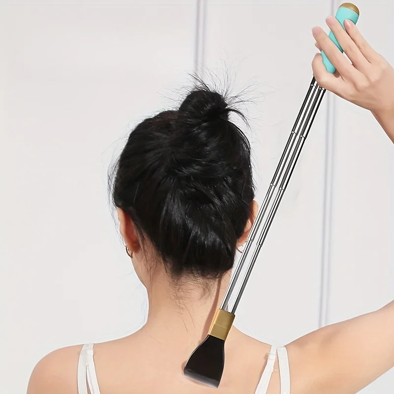 1pc Itch Scratcher, Self-Service Back Scratcher Tool, Retractable Stainless Steel Double Rod Anti-Rotation Design, Gift