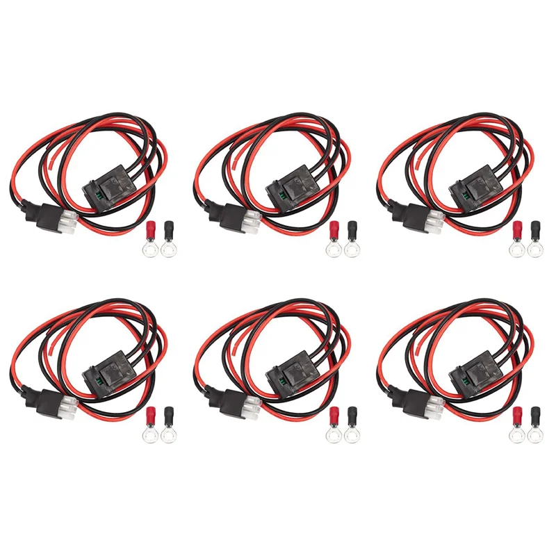 A003 6X 30A 1M فيوز 6 دبوس موجة قصيرة سلك إمداد الطاقة كابل ل Yaesu FT-857D FT-897D
