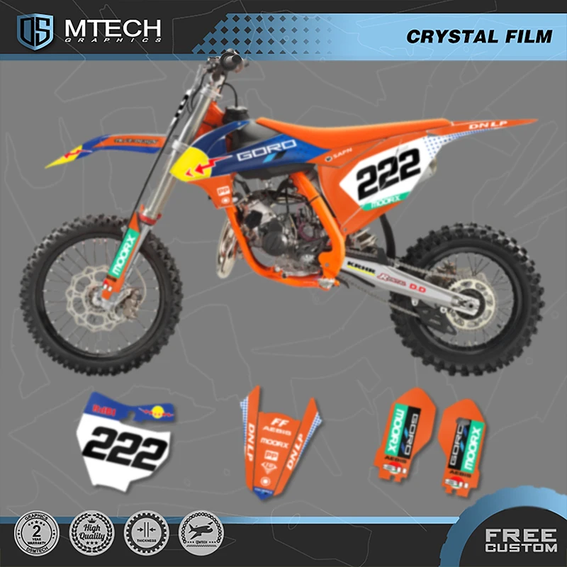 

DSMTECH на заказ мотокросс графический фон наклейки наборы для KTM SX85 SX 85 2018 2019 2020 2021 2022-2024 008