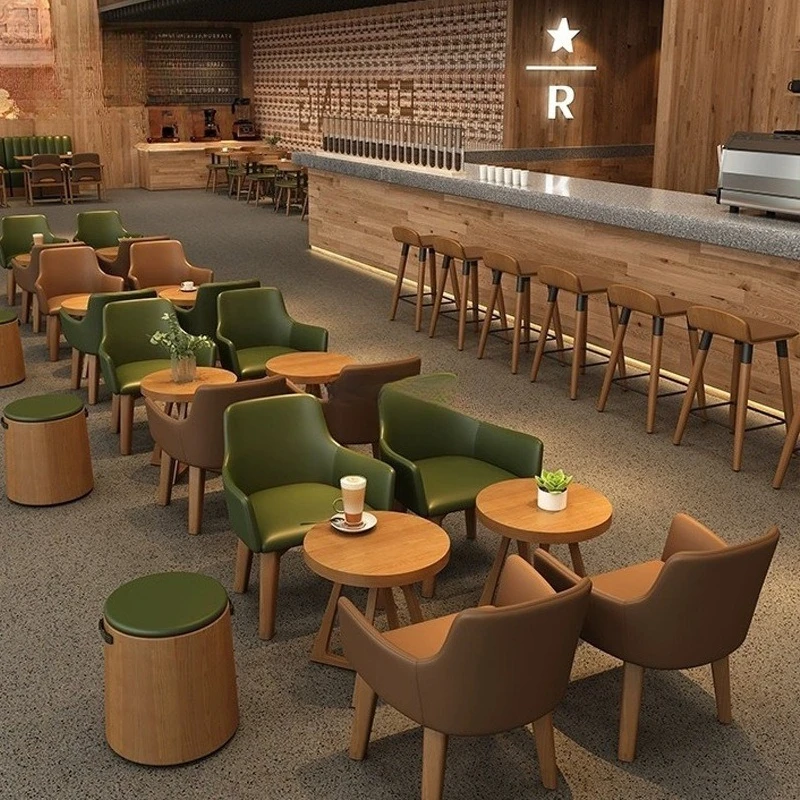 Dessert drink milk tea shop solid wood table