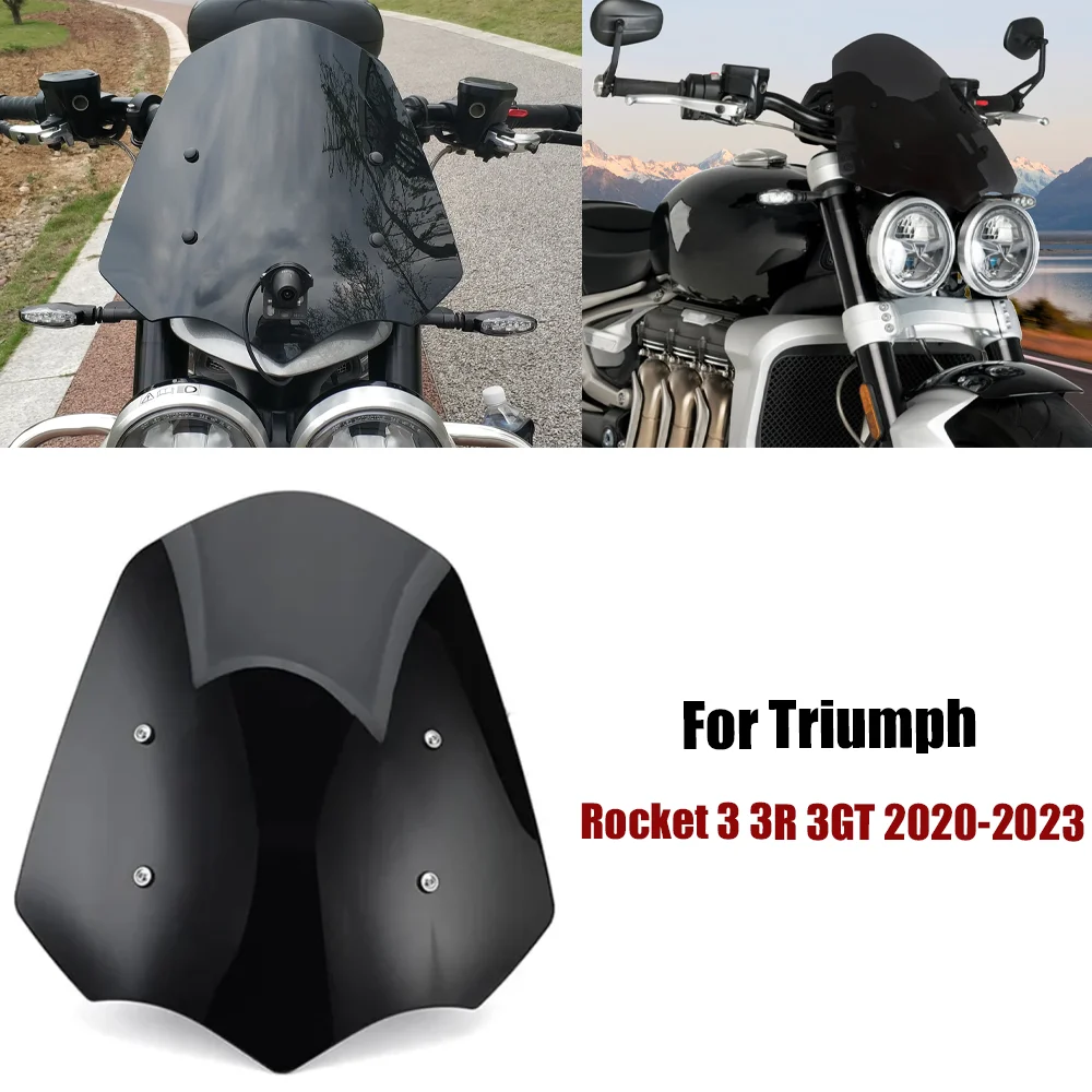 

For Triumph ROCKET 3 R Motorcycle Windscreen Windshield Air Flow Deflector Visor 2020-2022 Wind Shield Fairing Moto Accessories