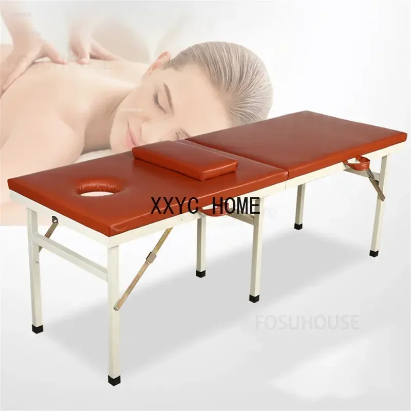 Nordic Portable Folding Massage Table Home Moxibustion Bone Setting Massage Beds Beauty Body Physiotherapy Bed Furniture C