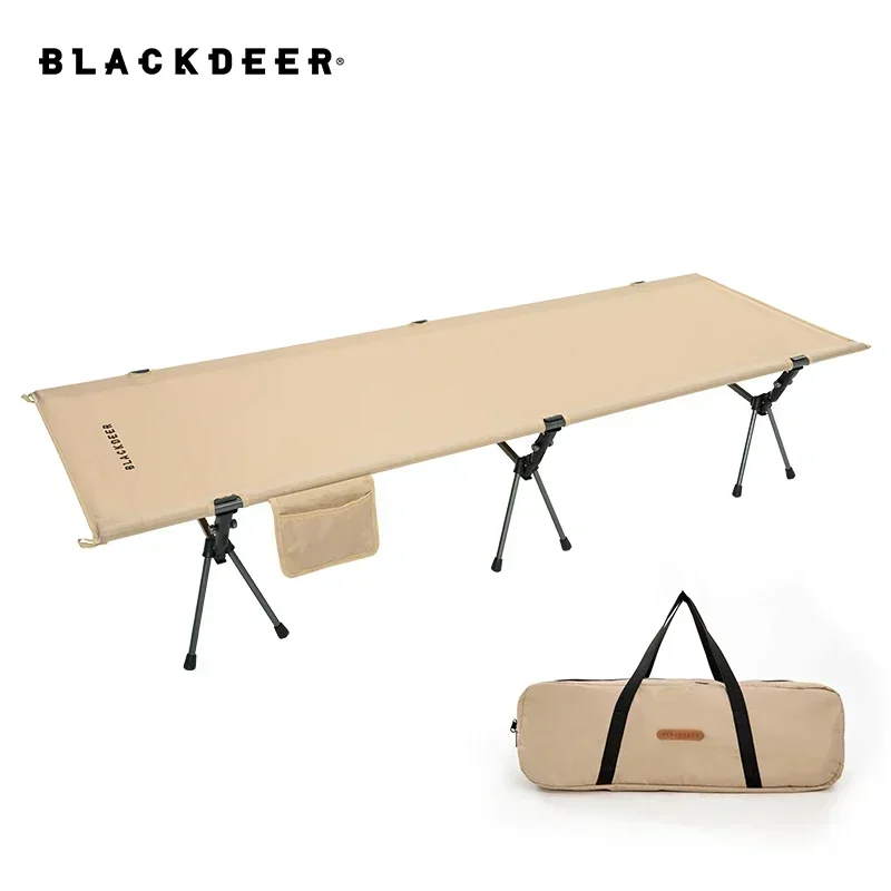 BLACKDEER Outdoor Folding Sleeping Bed Compact Aluminum Alloy Camping Cot Max 150kg Bearing 600D Oxford Fabric