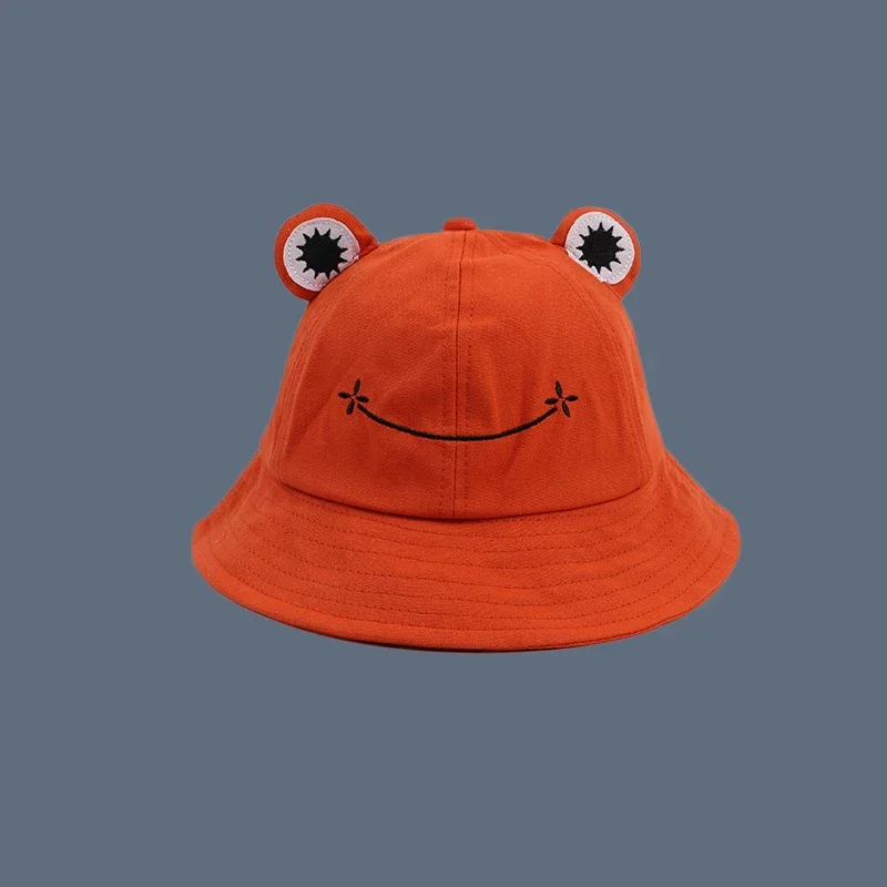 Parent-Kid Cartoon Frog Women Bucket Hat Panama Men Fishing Cap Cute Froggy Big Eyes Hat Homme Femme Chapeau Fisherman Sun Hat