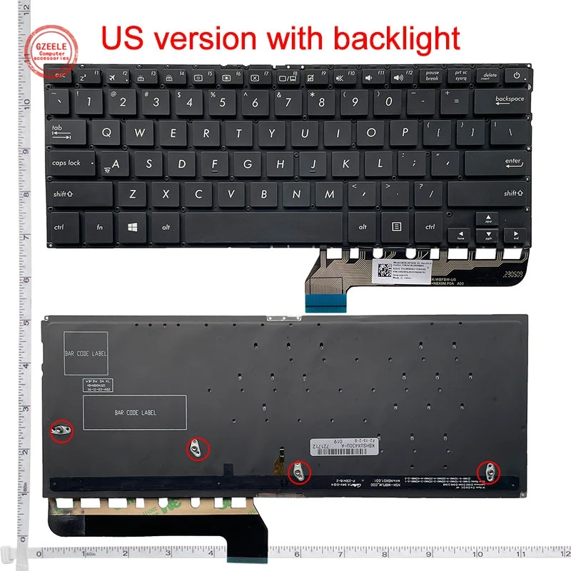 

US laptop keyboard for ASUS UX430 UX430U UX430UA UX430UQ Backlit 9Z.NBXBU.701 0KNB0-2624US00 NSK-WB7BU