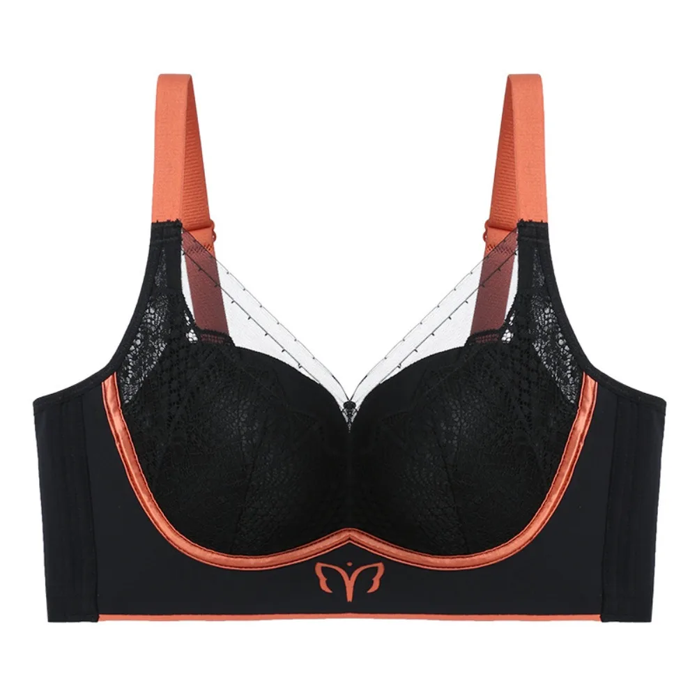

Comfortable 3/4 Cup Push-up Underwear Butterfly Close-fitting Deep V Bra Anti-sagging Sweet Wireless Bra Women Gifts