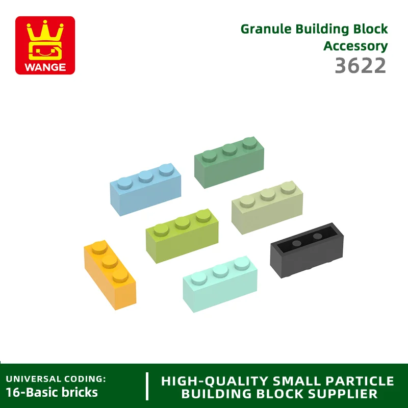 20 Pcs/lot 3622 1x3 Building Block Moc Color Basic Accessories Compatible with Brick DIY Children's Toy Assembly Gift Box