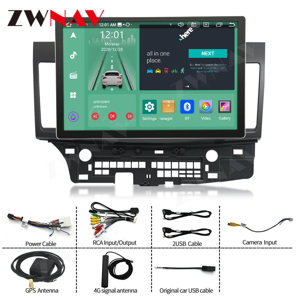 For Mitsubishi Lancer-Ex 2007-2015 Android Car Radio Auto Audio Multimedia Player GPS Navigation DSP Wireless Carplay Head Unit
