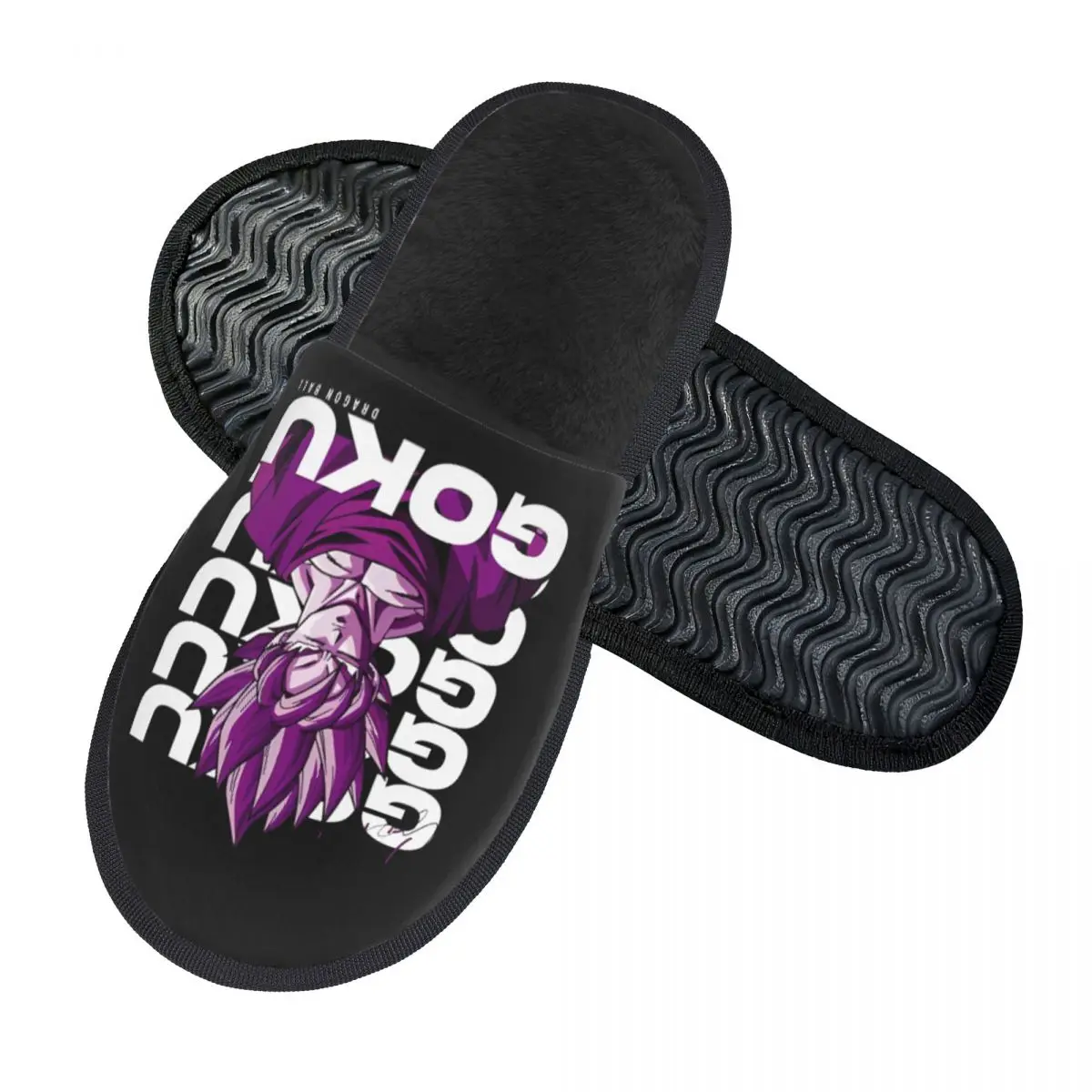 D-Dragon-Ball-L DragonBallz DBZ Indoor Slippers with Memory Foam Slipper Gift for Women Men House Shoes with Anti-Skid Sole
