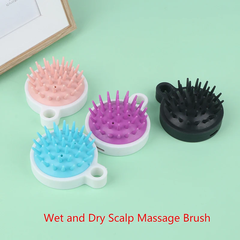 Wet And Dry Scalp Massage Brush Head Cleaning Adult Soft Household Bath Silicone Shampoo Brush Massage Comb