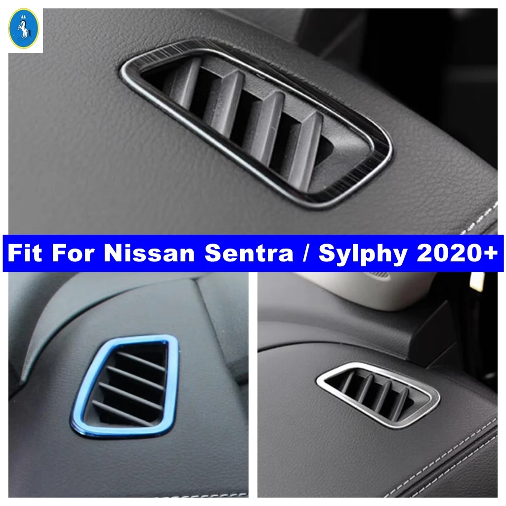 

Car Air Conditioning AC Vents Frame Dashboard Air Outlet Decor Accessories Cover Trim Fit For Nissan Sentra / Sylphy 2020 - 2024