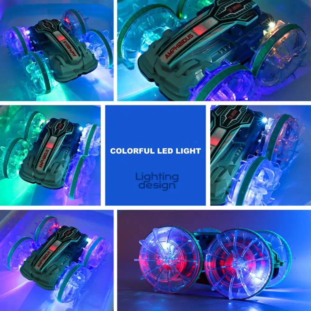 Jouet de chien robot à détection de geste, voiture de cascade RC avec lumière LED, véhicule télécommandé étanche pour les tout-petits, enfants