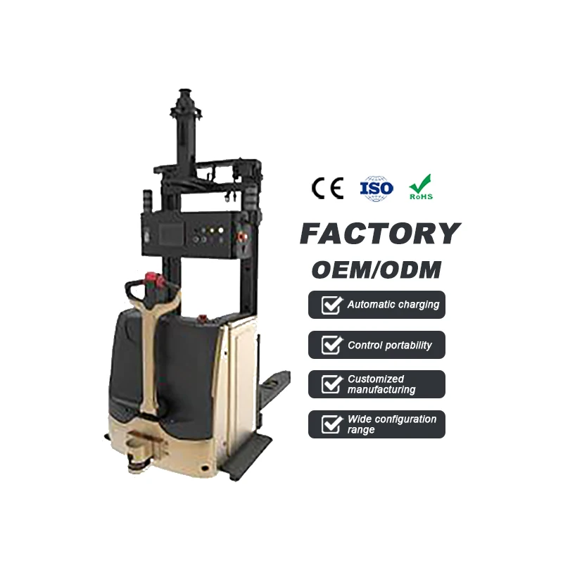 Fabrik 600 kg PayLoad kabelloser mobiler Paletten-AGV-Roboter mit SLAM-QR-Navigation für industrielle, hochautomatische Erkennung