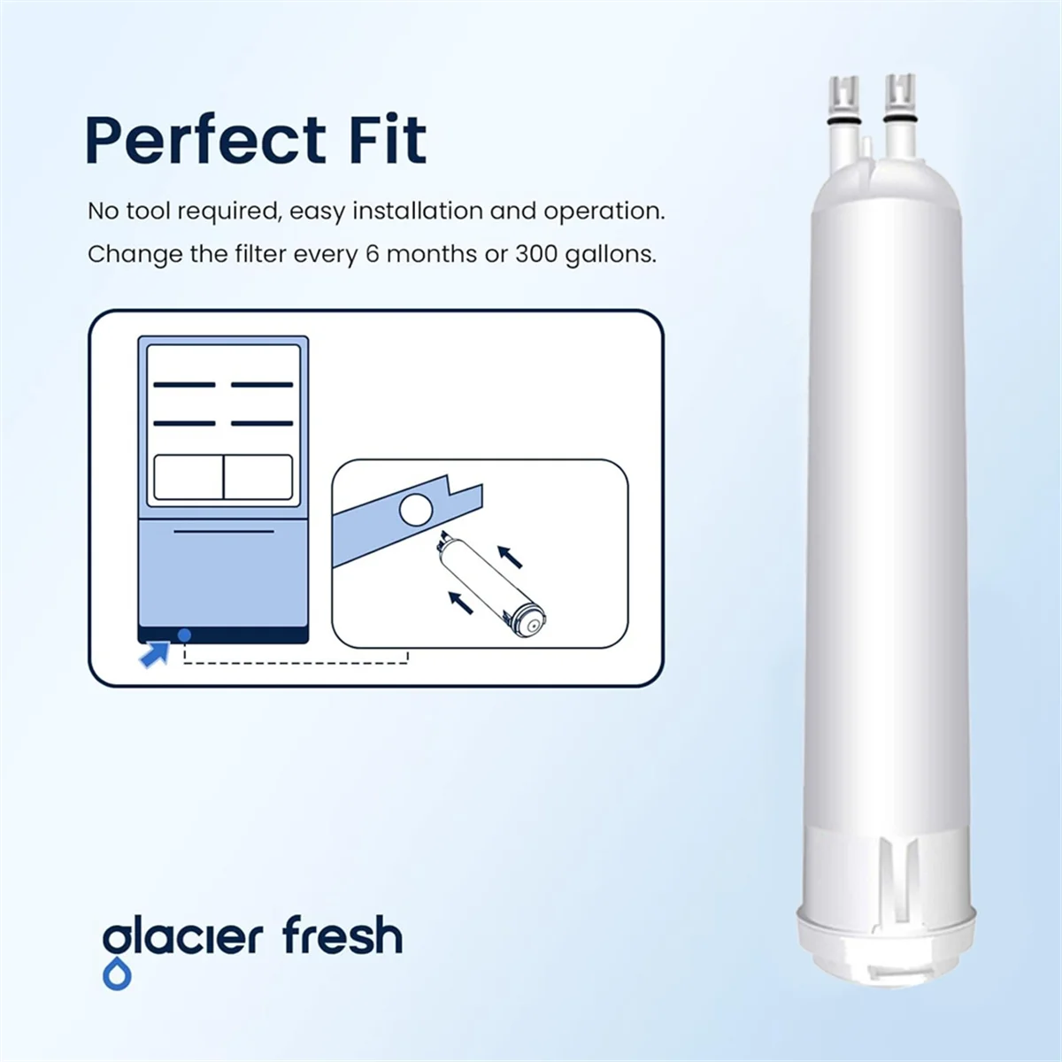 4396841 Refrigerator Water Filter for EDR3RXD1, 4396841, 4396710, Filter 3, 46-9083,46-9030, 9030 Refrigerator Filter