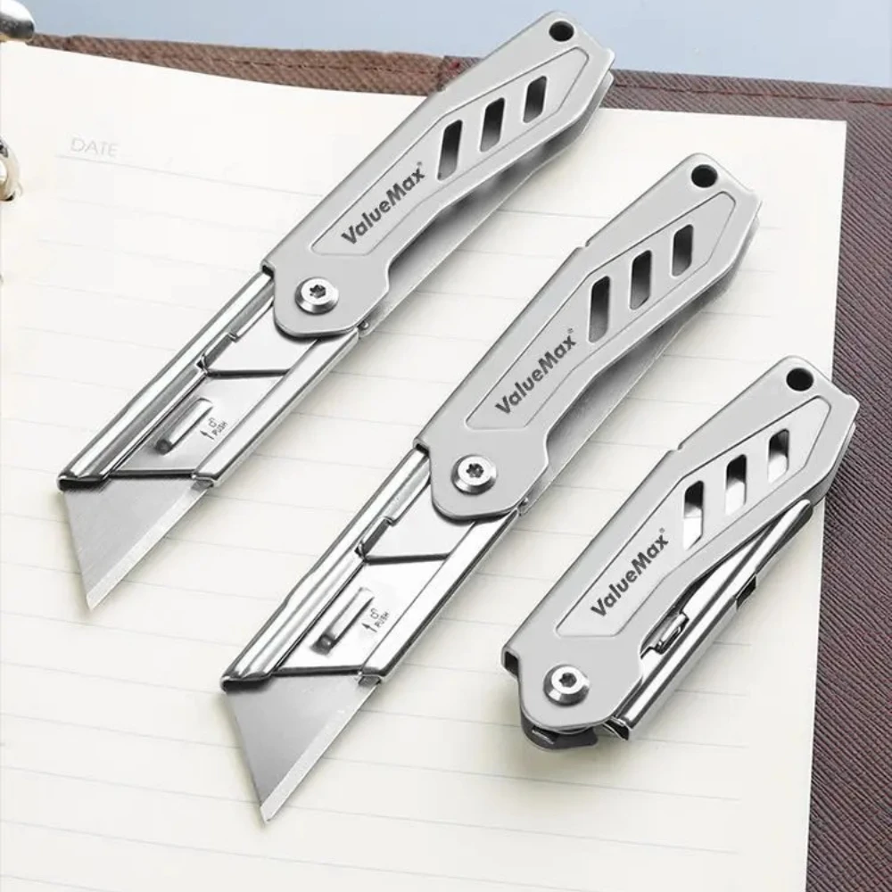 Mini coltello pieghevole in acciaio inossidabile con 10 lame di ricambio Coltello a lama a cambio rapido, coltello multiuso tascabile EDC