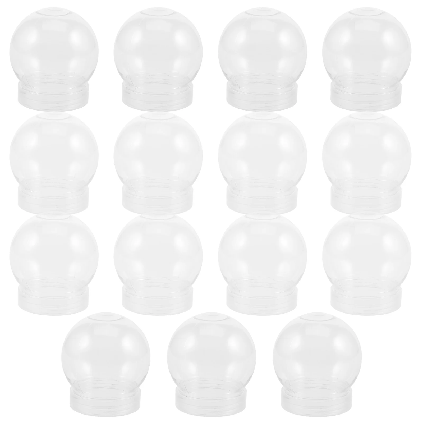 

15 Pcs Christmas Photo Props DIY Snow Globe Mini Empty Globes Jar Water Clear Child